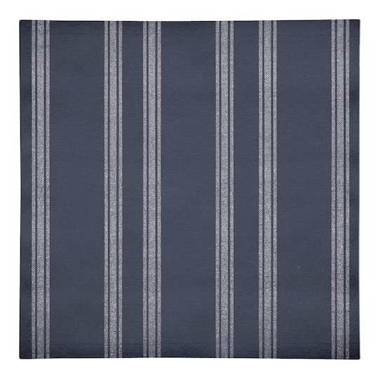 Blue Linen Stripe 10" x 10" Cotton Twill Napkin